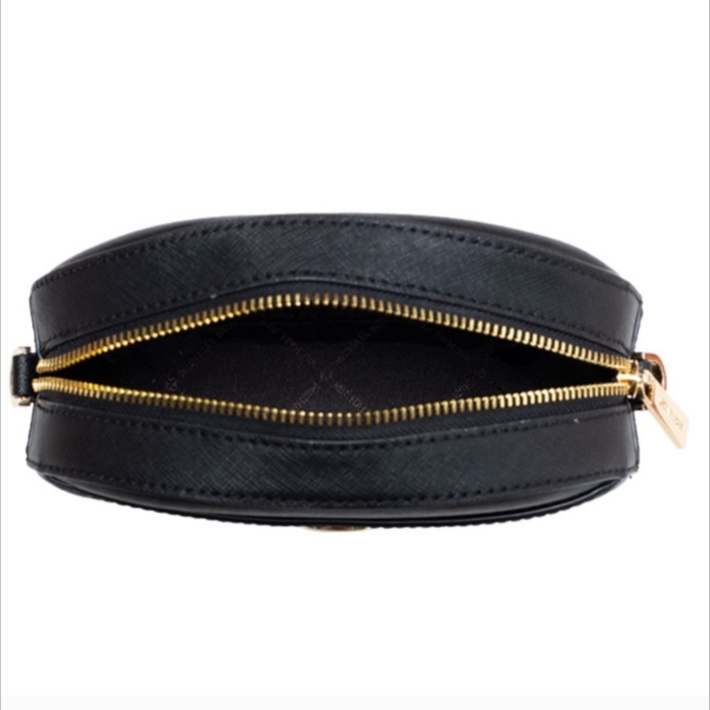 Black Crossbody Bag with Gold Chain - Picture 5 of 7